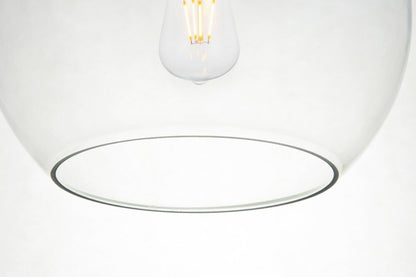 Elegant Furniture & Lighting - Baxter 3 Lights Chrome Pendant With Clear Glass - LD2214C veiw 5
