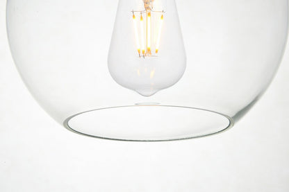 Elegant Furniture & Lighting - Baxter 3 Lights Black Pendant With Clear Glass - LD2236BK veiw 6