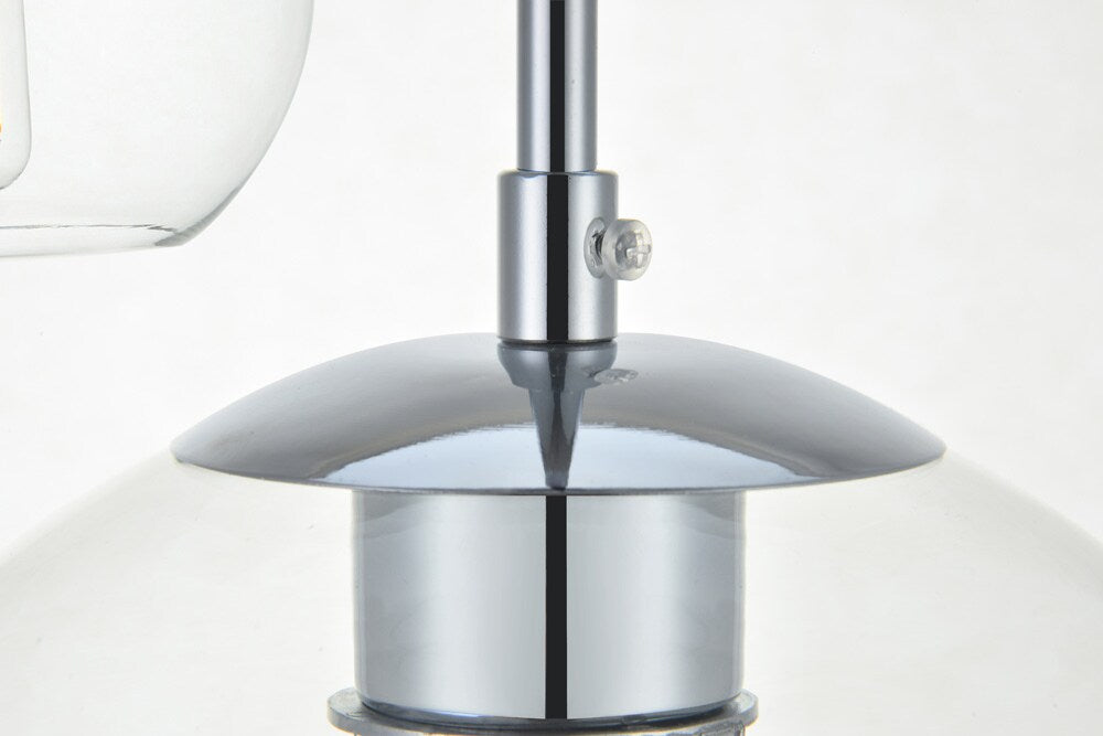 Elegant Furniture & Lighting - Baxter 3 Lights Chrome Pendant With Clear Glass - LD2236C veiw 6