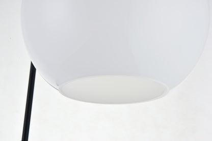 Elegant Furniture & Lighting - Baxter 3 Lights Black Pendant With Frosted White Glass - LD2209BK veiw 5