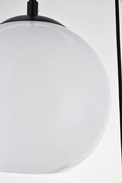Elegant Furniture & Lighting - Baxter 3 Lights Black Pendant With Frosted White Glass - LD2209BK veiw 6