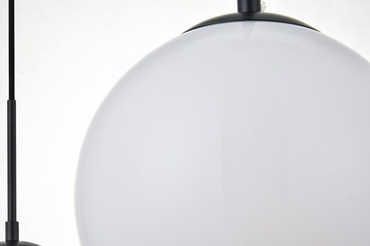 Elegant Furniture & Lighting - Baxter 3 Lights Black Pendant With Frosted White Glass - LD2237BK veiw 4