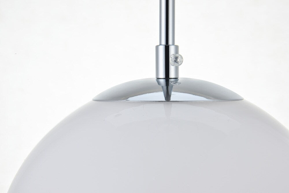 Elegant Furniture & Lighting - Baxter 3 Lights Chrome Pendant With Frosted White Glass - LD2237C veiw 5