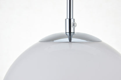 Elegant Furniture & Lighting - Baxter 3 Lights Chrome Pendant With Frosted White Glass - LD2237C veiw 5