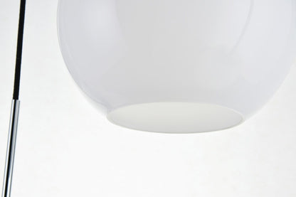Elegant Furniture & Lighting - Baxter 3 Lights Chrome Pendant With Frosted White Glass - LD2237C veiw 6