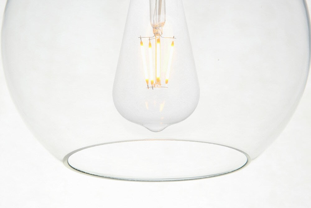 Elegant Furniture & Lighting - Baxter 5 Lights Chrome Pendant With Clear Glass - LD2226C veiw 5