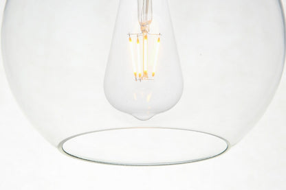 Elegant Furniture & Lighting - Baxter 5 Lights Chrome Pendant With Clear Glass - LD2226C veiw 5