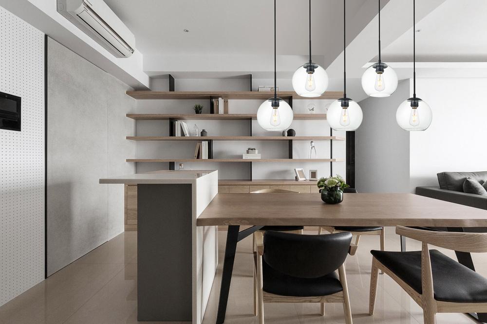 Elegant Furniture & Lighting - Baxter 5 Lights Black Pendant With Clear Glass - LD2228BK veiw 2