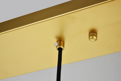 Elegant Furniture & Lighting - Baxter 5 Lights Brass Pendant With Clear Glass - LD2228BR veiw 5