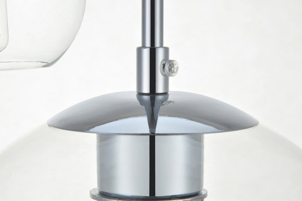 Elegant Furniture & Lighting - Baxter 5 Lights Chrome Pendant With Clear Glass - LD2228C veiw 4