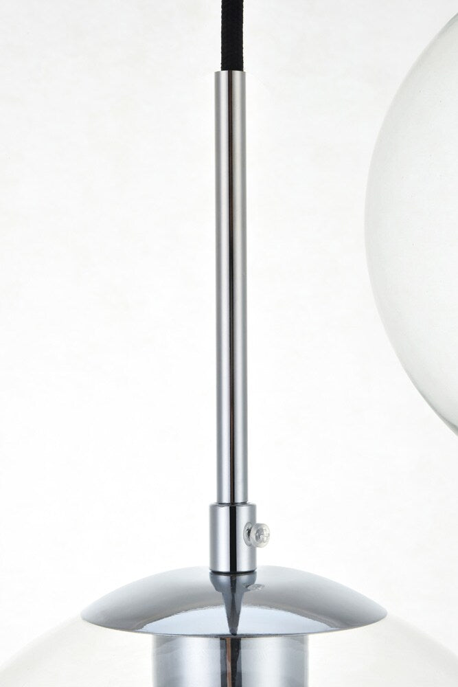 Elegant Furniture & Lighting - Baxter 5 Lights Chrome Pendant With Clear Glass - LD2228C veiw 5
