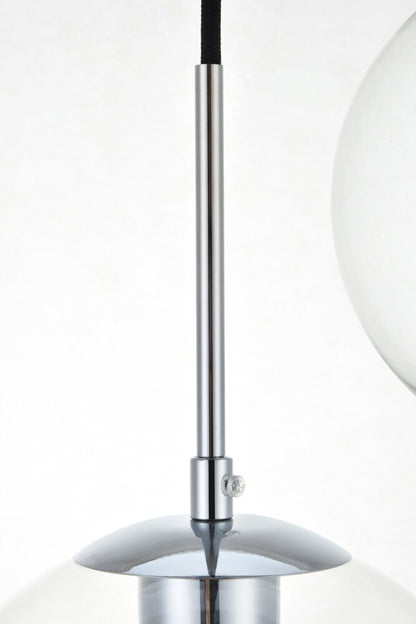 Elegant Furniture & Lighting - Baxter 5 Lights Chrome Pendant With Clear Glass - LD2228C veiw 5
