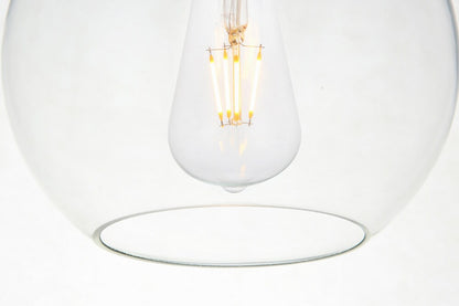 Elegant Furniture & Lighting - Baxter 5 Lights Chrome Pendant With Clear Glass - LD2228C veiw 6