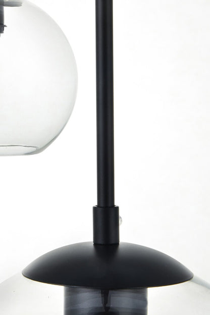 Elegant Furniture & Lighting - Baxter 7 Lights Black Pendant With Clear Glass - LD2230BK veiw 5