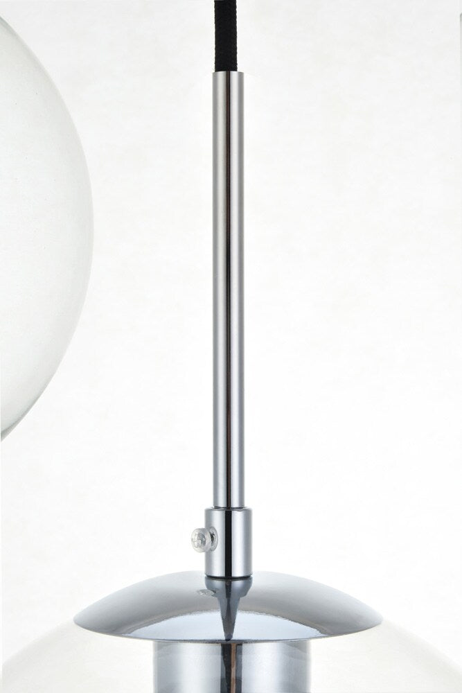 Elegant Furniture & Lighting - Baxter 7 Lights Chrome Pendant With Clear Glass - LD2230C veiw 4