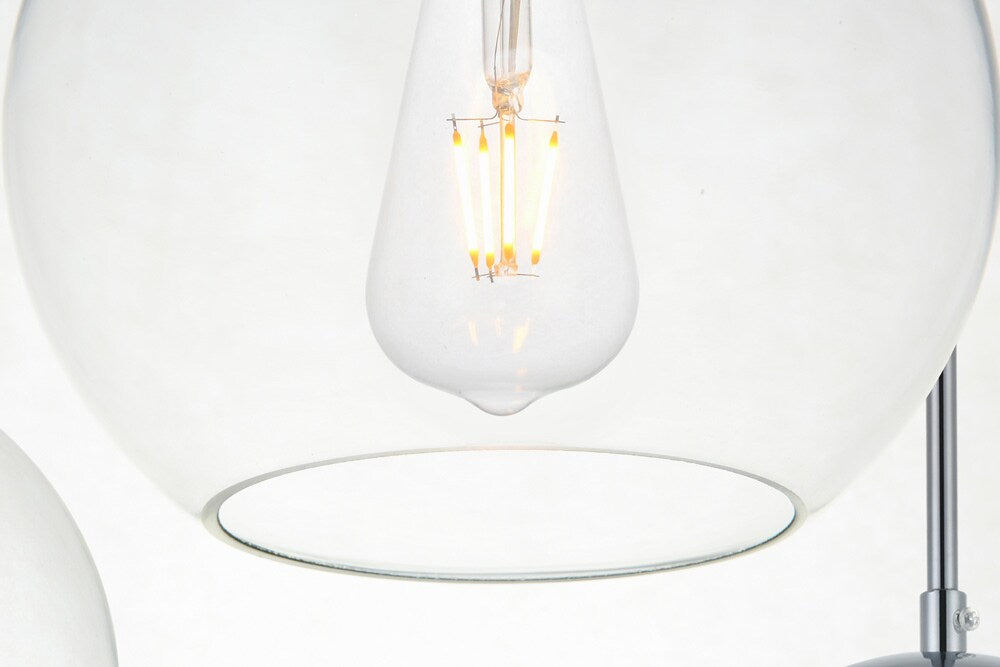 Elegant Furniture & Lighting - Baxter 7 Lights Chrome Pendant With Clear Glass - LD2230C veiw 5