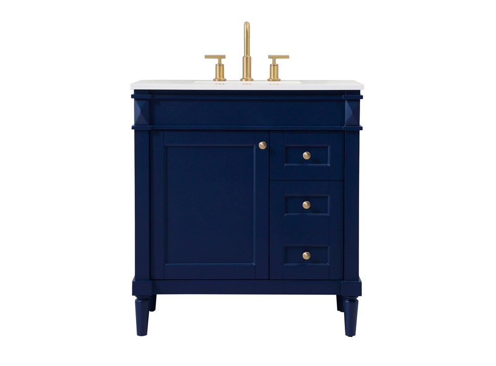 Elegant Furniture & Lighting - Bennett 32 inch Single bathroom vanity in blue - VF31832BL veiw 1