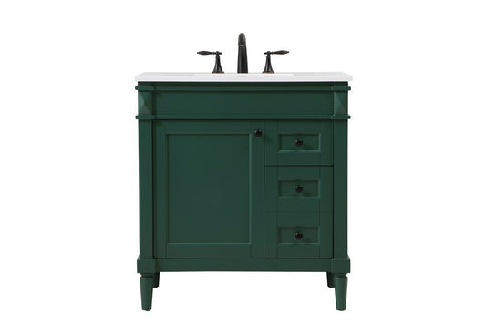 Elegant Furniture & Lighting - Bennett 32 inch Single bathroom vanity in green - VF31832GN veiw 1
