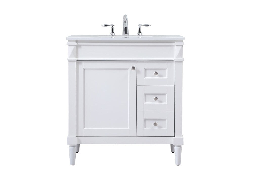 Elegant Furniture & Lighting - Bennett 32 inch Single bathroom vanity in white - VF31832WH veiw 1