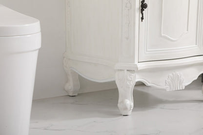 Elegant Furniture & Lighting - Berkshire 24 inch Single Bathroom vanity in antique white with ivory white engineered marble - VF-1031AW-VW veiw 7