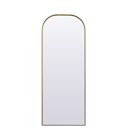 Elegant Furniture & Lighting - Blaire Metal Frame Arch Full Length Mirror 28x74 Inch in Brass - MR1B2874BRS veiw 1