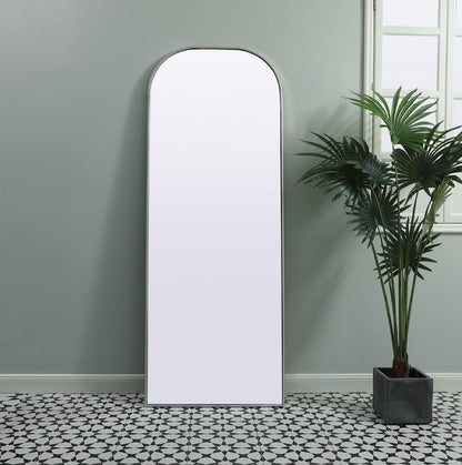 Elegant Furniture & Lighting - Blaire Metal Frame Arch Full Length Mirror 28x74 Inch in Silver - MR1B2874SIL veiw 2