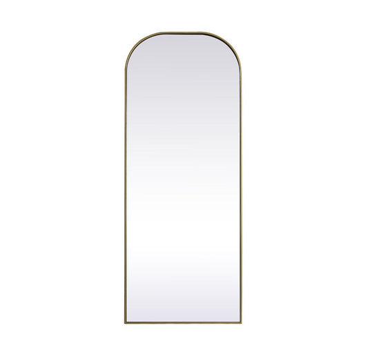 Elegant Furniture & Lighting - Blaire Metal Frame Arch Full Length Mirror 28x74 Inch in Brass - MR1FL2874BRS veiw 1