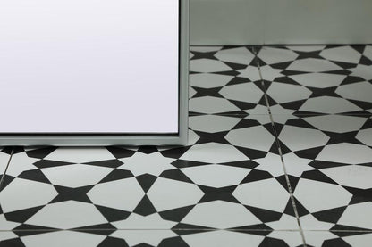 Elegant Furniture & Lighting - Blaire Metal Frame Arch Full Length Mirror 28x74 Inch in Silver - MR1FL2874SIL veiw 4