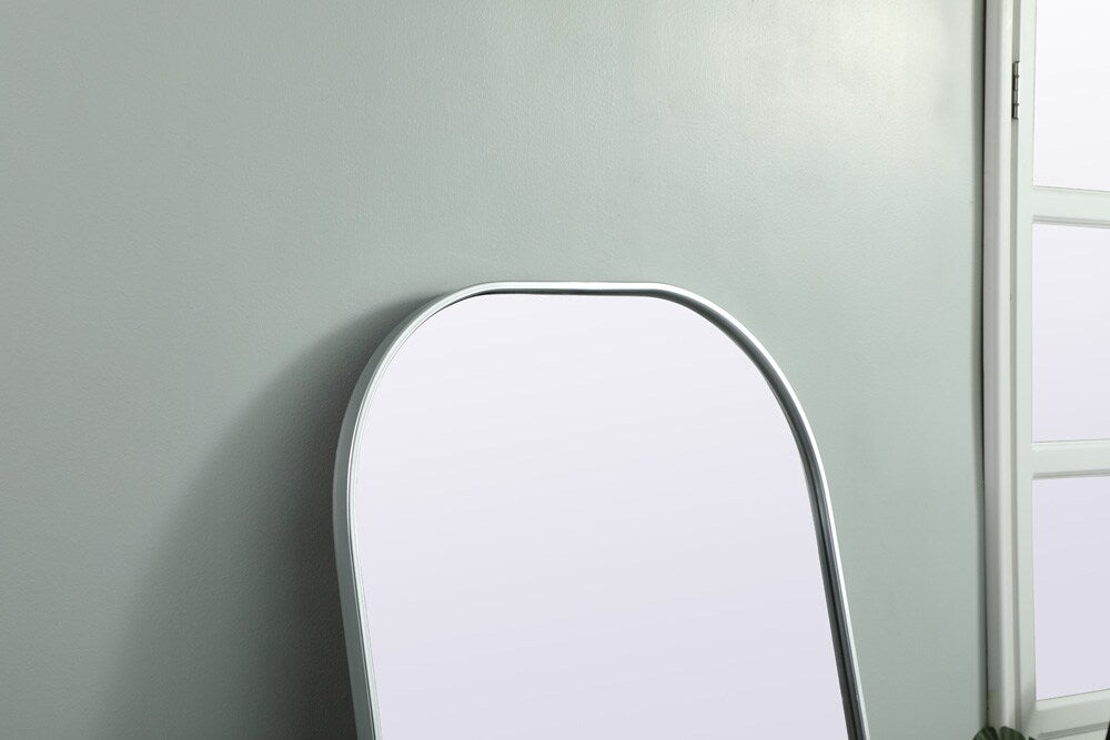 Elegant Furniture & Lighting - Blaire Metal Frame Arch Full Length Mirror 28x74 Inch in Silver - MR1FL2874SIL veiw 6