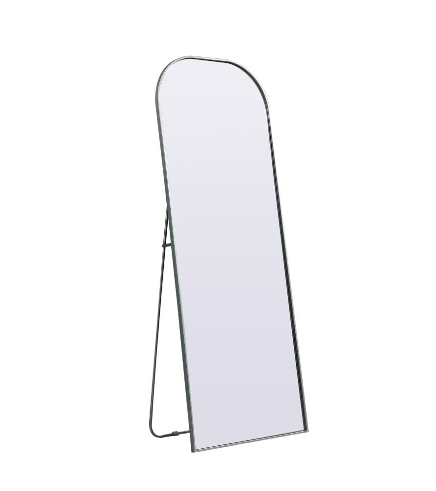 Elegant Furniture & Lighting - Blaire Metal Frame Arch Full Length Mirror 28x74 Inch in Silver - MR1FL2874SIL veiw 7