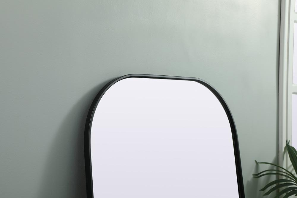 Elegant Furniture & Lighting - Blaire Metal Frame Arch Full Length Mirror 32x66 Inch in Black - MR1B3266BLK veiw 6