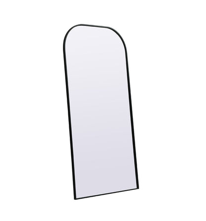 Elegant Furniture & Lighting - Blaire Metal Frame Arch Full Length Mirror 32x66 Inch in Black - MR1B3266BLK veiw 7