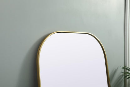 Elegant Furniture & Lighting - Blaire Metal Frame Arch Full Length Mirror 32x66 Inch in Brass - MR1B3266BRS veiw 6