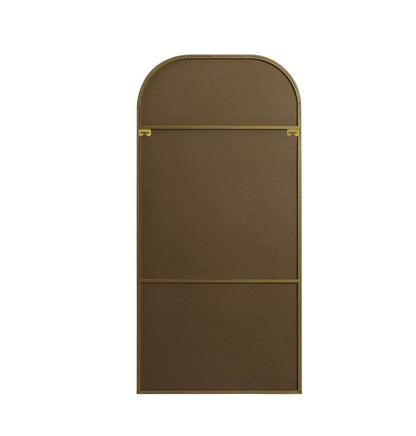 Elegant Furniture & Lighting - Blaire Metal Frame Arch Full Length Mirror 32x66 Inch in Brass - MR1B3266BRS veiw 8
