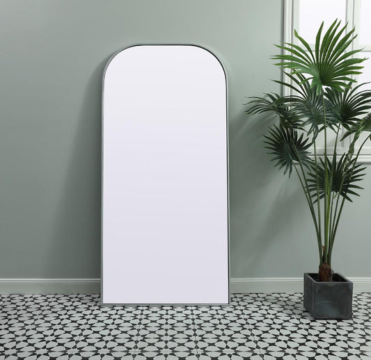 Elegant Furniture & Lighting - Blaire Metal Frame Arch Full Length Mirror 32x66 Inch in Silver - MR1B3266SIL veiw 2