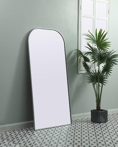 Elegant Furniture & Lighting - Blaire Metal Frame Arch Full Length Mirror 32x66 Inch in Silver - MR1B3266SIL veiw 3