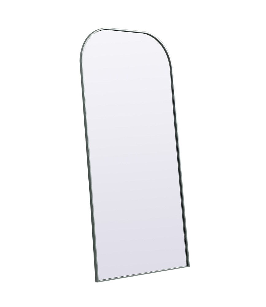 Elegant Furniture & Lighting - Blaire Metal Frame Arch Full Length Mirror 32x66 Inch in Silver - MR1B3266SIL veiw 7