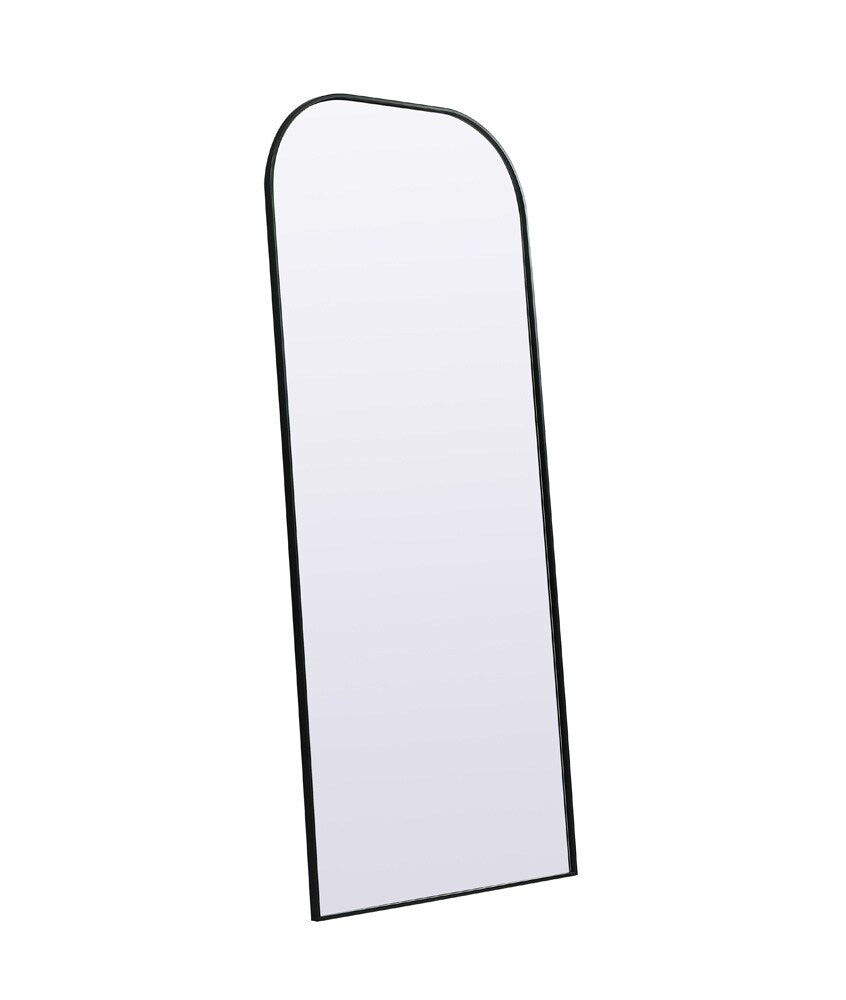Elegant Furniture & Lighting - Blaire Metal Frame Arch Full Length Mirror 32x76 Inch in Black - MR1B3276BLK veiw 7