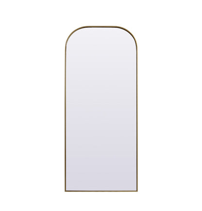 Elegant Furniture & Lighting - Blaire Metal Frame Arch Full Length Mirror 32x76 Inch in Brass - MR1B3276BRS veiw 1