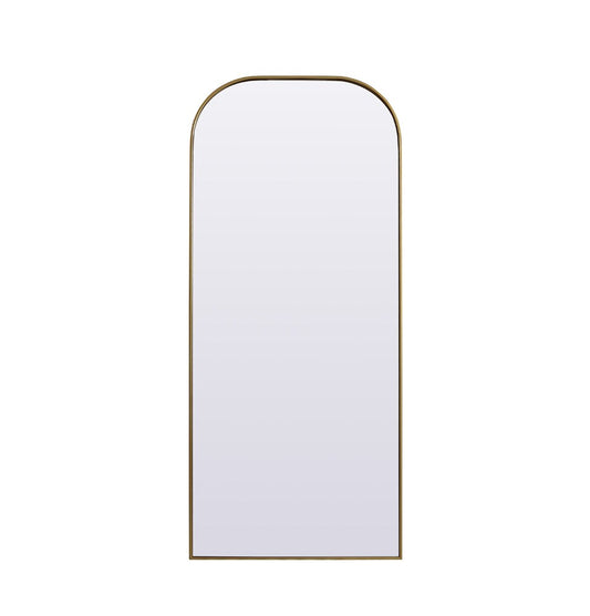 Elegant Furniture & Lighting - Blaire Metal Frame Arch Full Length Mirror 32x76 Inch in Brass - MR1B3276BRS veiw 1
