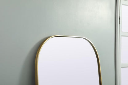 Elegant Furniture & Lighting - Blaire Metal Frame Arch Full Length Mirror 32x76 Inch in Brass - MR1B3276BRS veiw 6