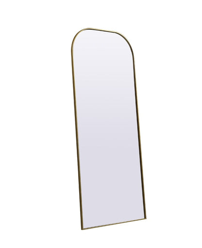 Elegant Furniture & Lighting - Blaire Metal Frame Arch Full Length Mirror 32x76 Inch in Brass - MR1B3276BRS veiw 7