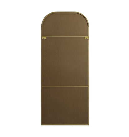 Elegant Furniture & Lighting - Blaire Metal Frame Arch Full Length Mirror 32x76 Inch in Brass - MR1B3276BRS veiw 8