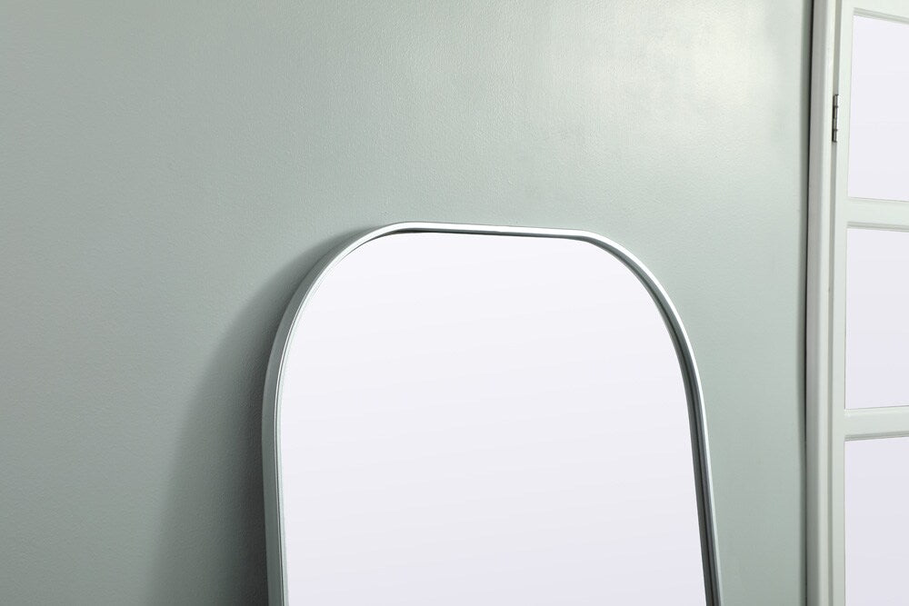 Elegant Furniture & Lighting - Blaire Metal Frame Arch Full Length Mirror 32x76 Inch in Silver - MR1B3276SIL veiw 6