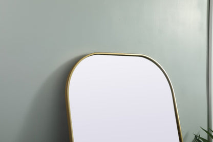 Elegant Furniture & Lighting - Blaire Metal Frame Arch Full Length Mirror 32x76 Inch in Brass - MR1FL3276BRS veiw 6
