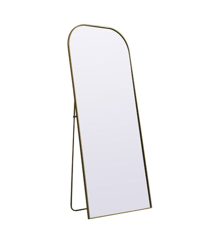 Elegant Furniture & Lighting - Blaire Metal Frame Arch Full Length Mirror 32x76 Inch in Brass - MR1FL3276BRS veiw 7