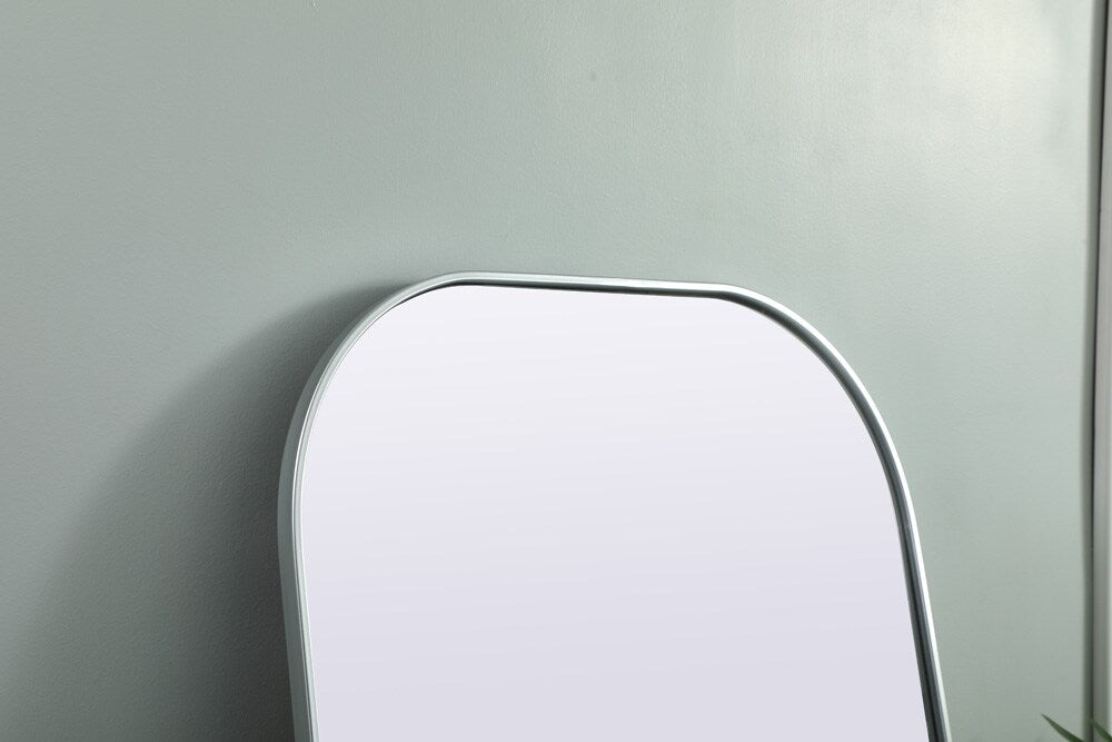 Elegant Furniture & Lighting - Blaire Metal Frame Arch Full Length Mirror 32x76 Inch in Silver - MR1FL3276SIL veiw 4