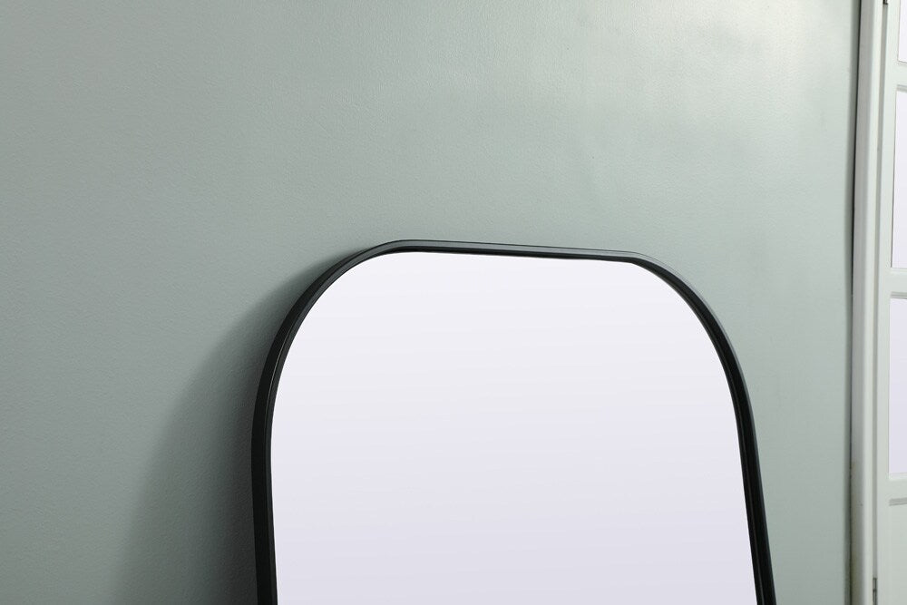 Elegant Furniture & Lighting - Blaire Metal Frame Arch Full Length Mirror 35x66 Inch in Black - MR1B3566BLK veiw 6