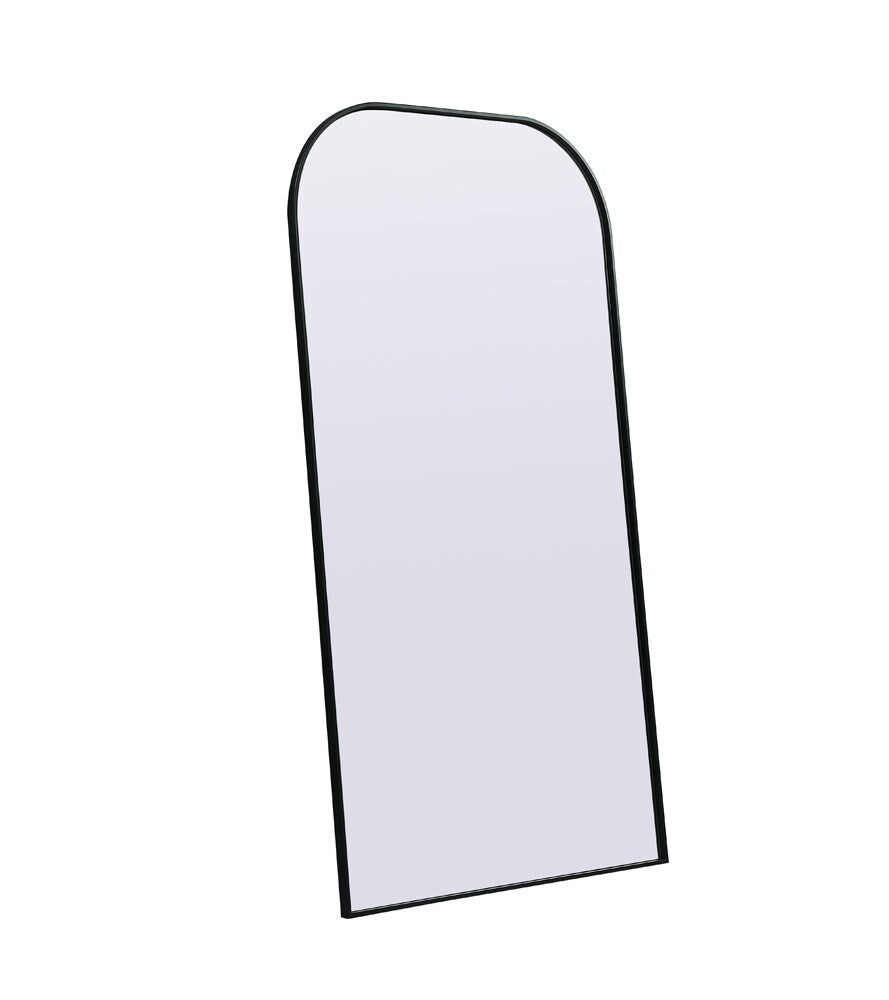 Elegant Furniture & Lighting - Blaire Metal Frame Arch Full Length Mirror 35x66 Inch in Black - MR1B3566BLK veiw 7