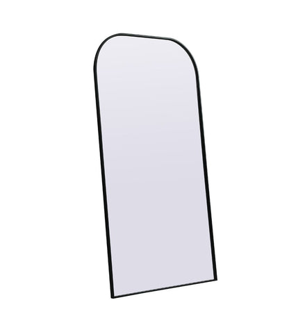 Elegant Furniture & Lighting - Blaire Metal Frame Arch Full Length Mirror 35x66 Inch in Black - MR1B3566BLK veiw 7